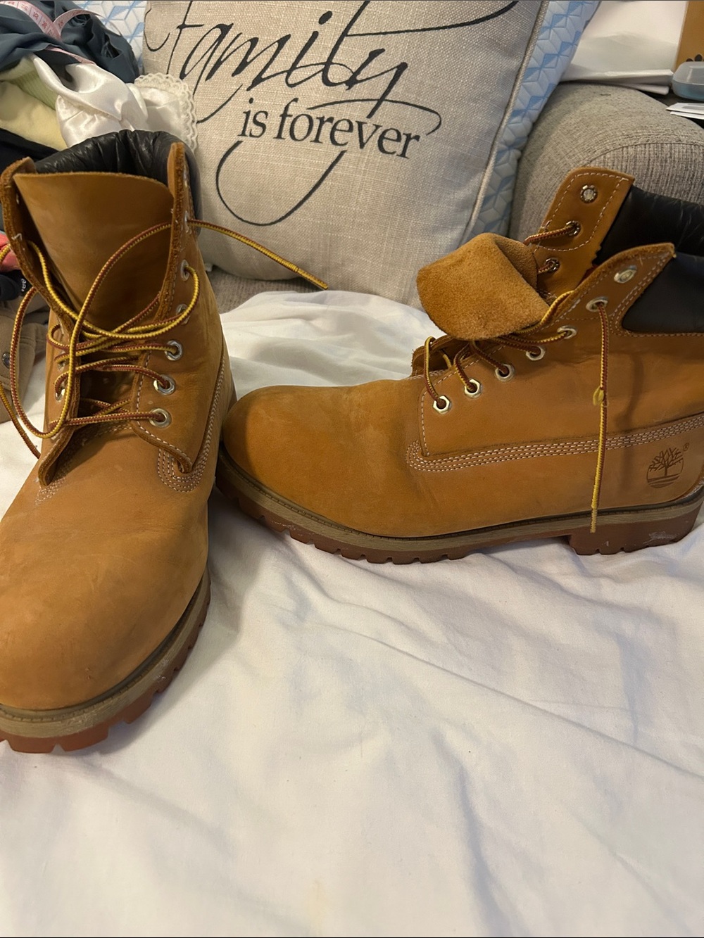 Timberland Men's Tan/Wheat Work Boots - Classic Lace-Up